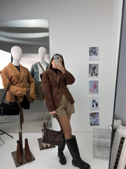 Куртка-пиджак женcкий артикул 989 цвет "шоколад"