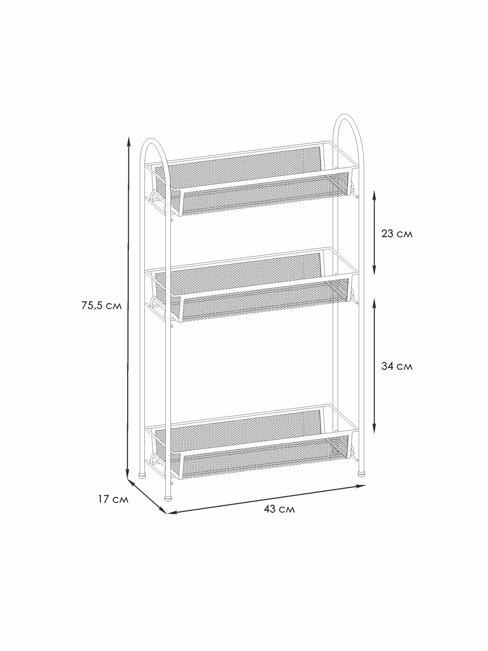 ЭТАЖЕРКА ЛАДЬЯ 13 Э399 СЕРЫЙ
