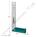 KRAFTOOL Grand, 300 мм, высокоточный столярный угольник (3439-30)