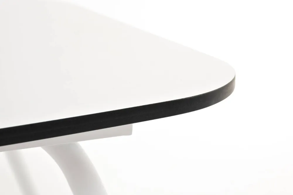 "Верона" журнальный стол из HPL 120х65, H40, каркас белый муар, цвет столешницы "молочный"