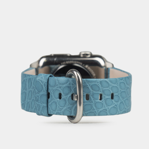 Ремешок для Apple Watch 40/41/42 mm из кожи аллигатора, сизого цвета