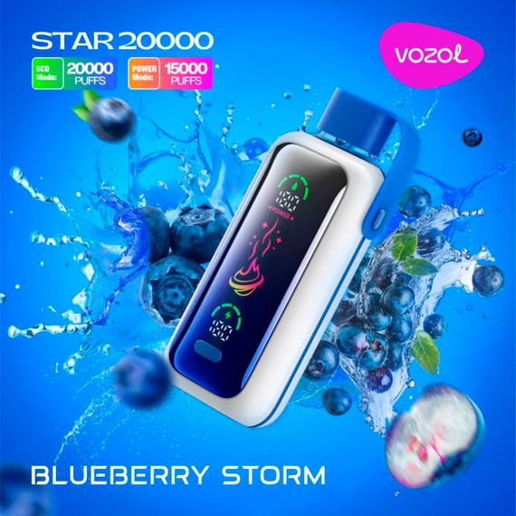 Vozol STAR 20000 - Blueberry Storm (5% nic)