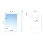 Зеркало MIXLINE "Мальта-3" 550*800 (ШВ) сенсорный выключатель, часы внешней настройки + подогрев