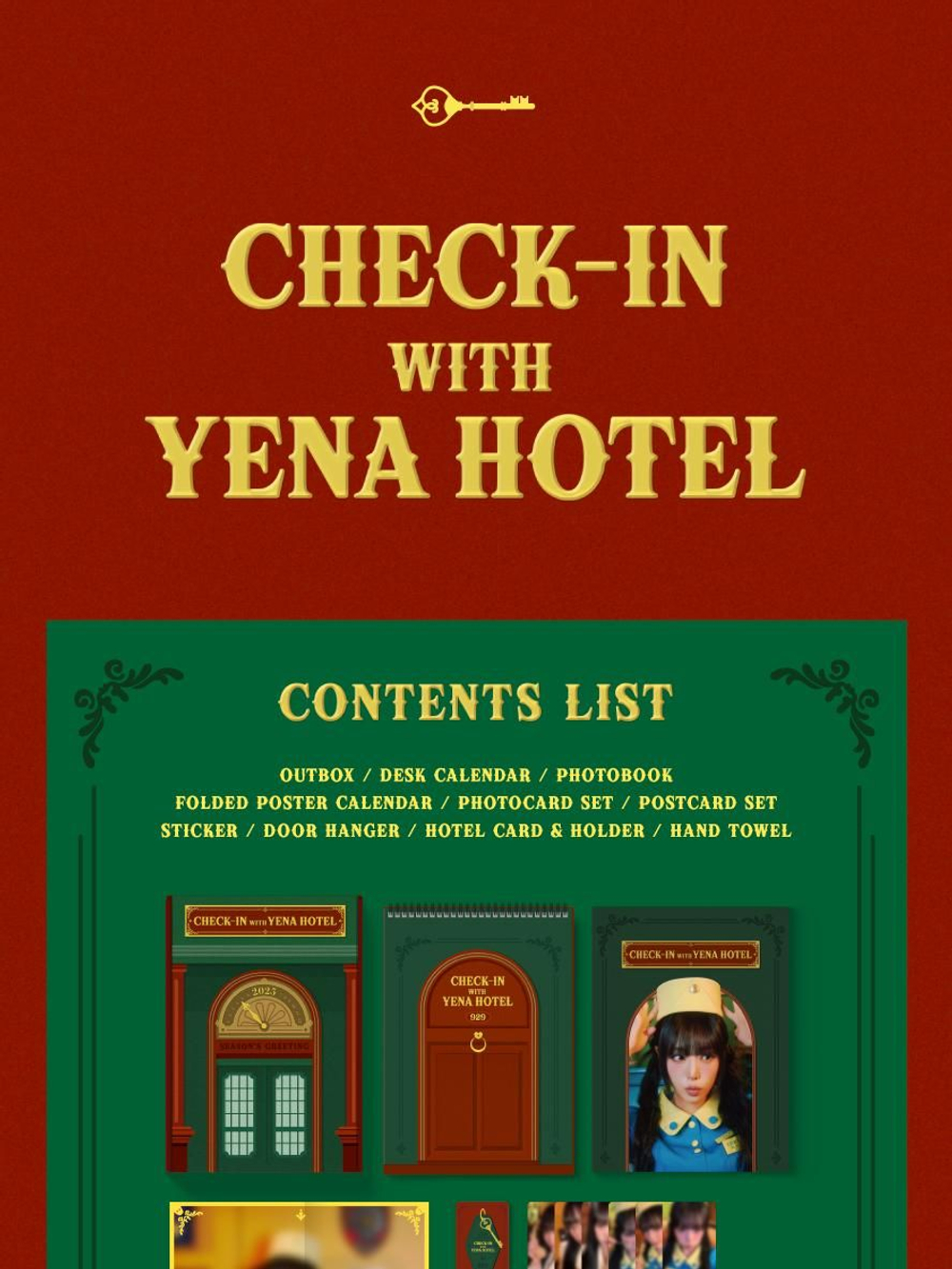 товары YENA - CHECK-IN WITH YENA HOTEL 2025 Season's Greetings