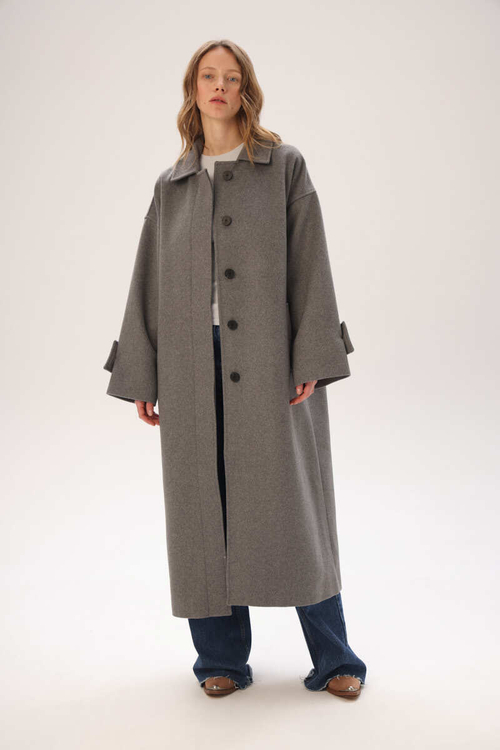 Джемпер-поло вязаный из шерсти мериноса, молоко