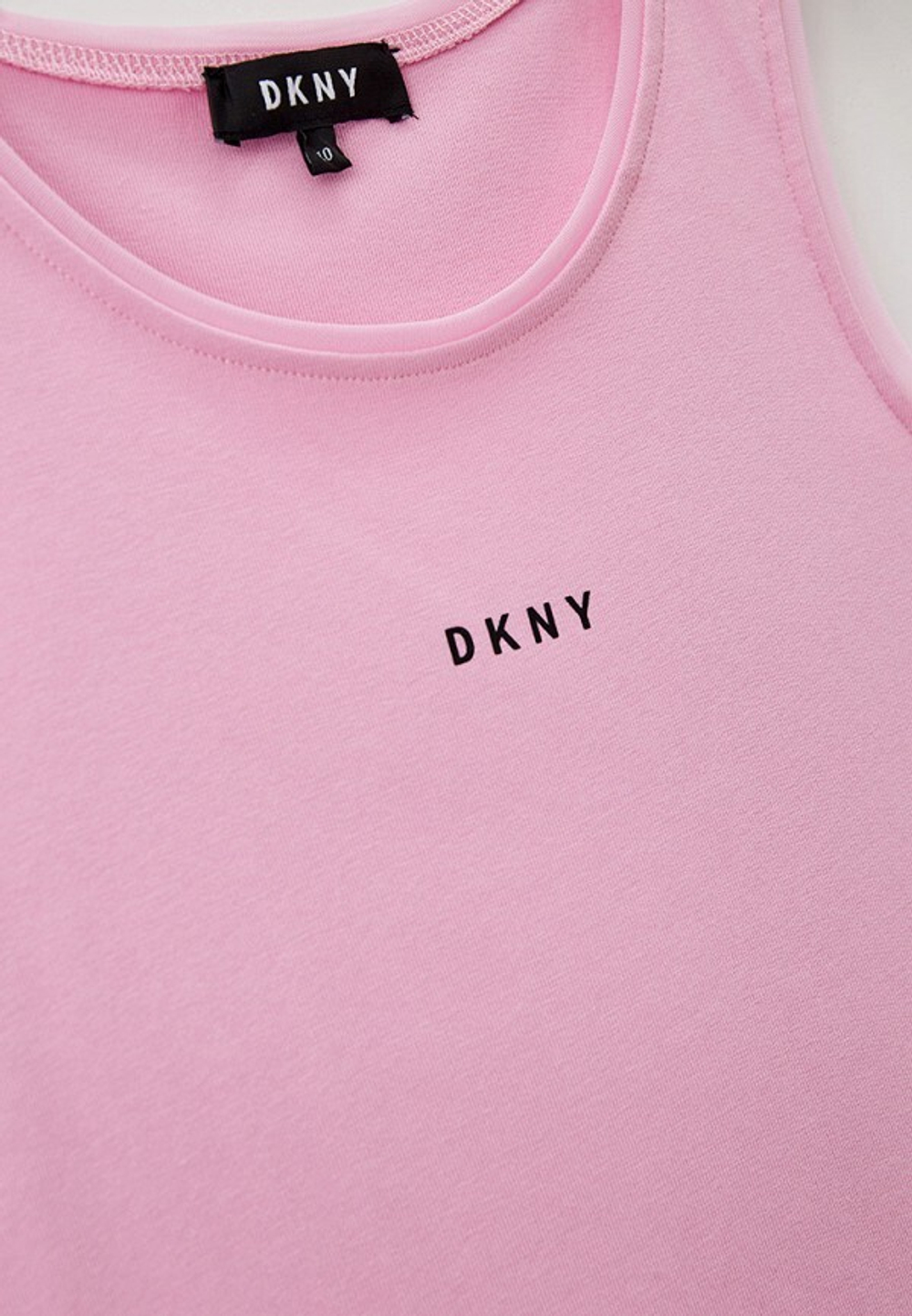 Майка DKNY Розовый/Отделка: сетка/Термопринт: черный логотип (Девочка)