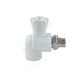 Кран шаровой PP-R белый Дн 20х1/2" НР угловой для радиатора VALFEX 10148020