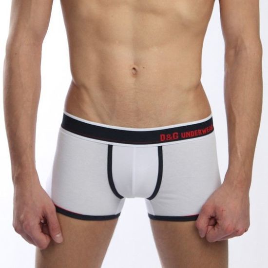 Мужские трусы боксеры белые D&G Underwear White Boxer
