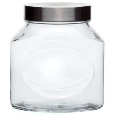 Банка для хранения стеклянная с крышкой 1500мл «Элипс» 80387SLB
