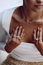 Колье «Капля» с цитрином