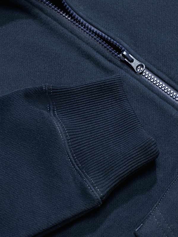 Худи Logo на молнии темно-синий - фото 6
