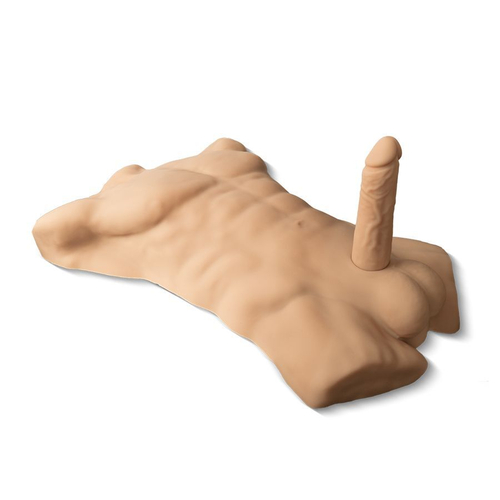 Телесный мужской торс с фаллоимитатором SILEXD Apollo L 7"