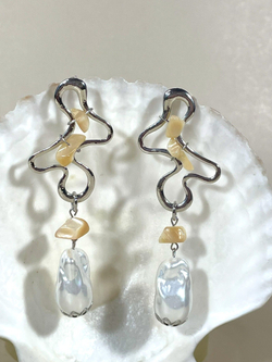 Серьги Морская история, Перламутр и Жемчуг