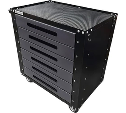 Инструментальная тележка GWT-G6, 6 ящиков, колеса с тормозом, серая, Great Wolf