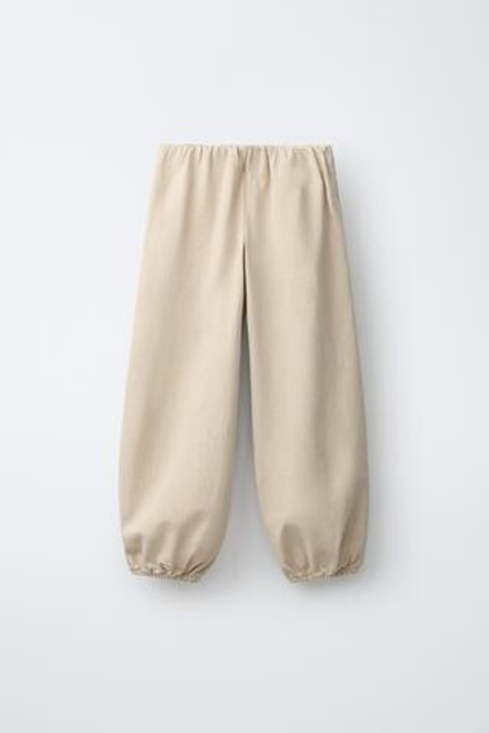 ZARA БРЮКИ BAGGY, БЕЖЕВЫЙ