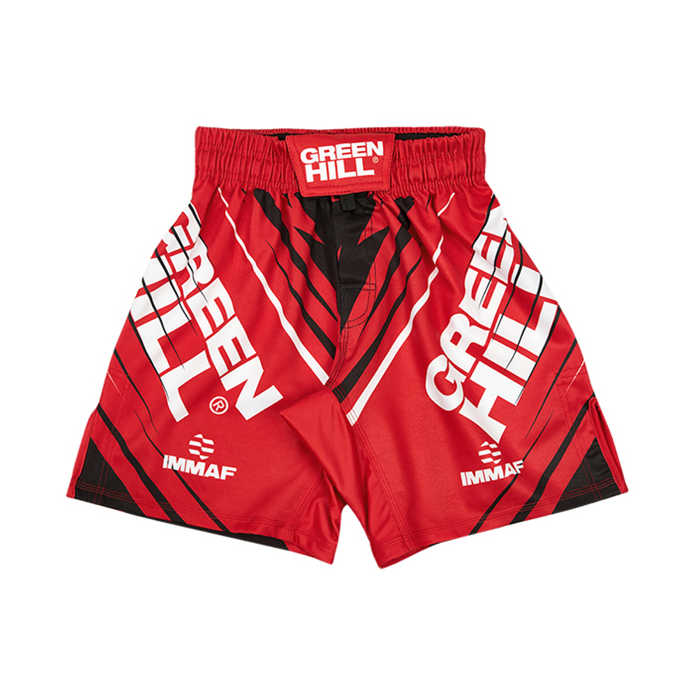 MMI-4022w Шорты MMA SHORT IMMAF approved женские черно-красные