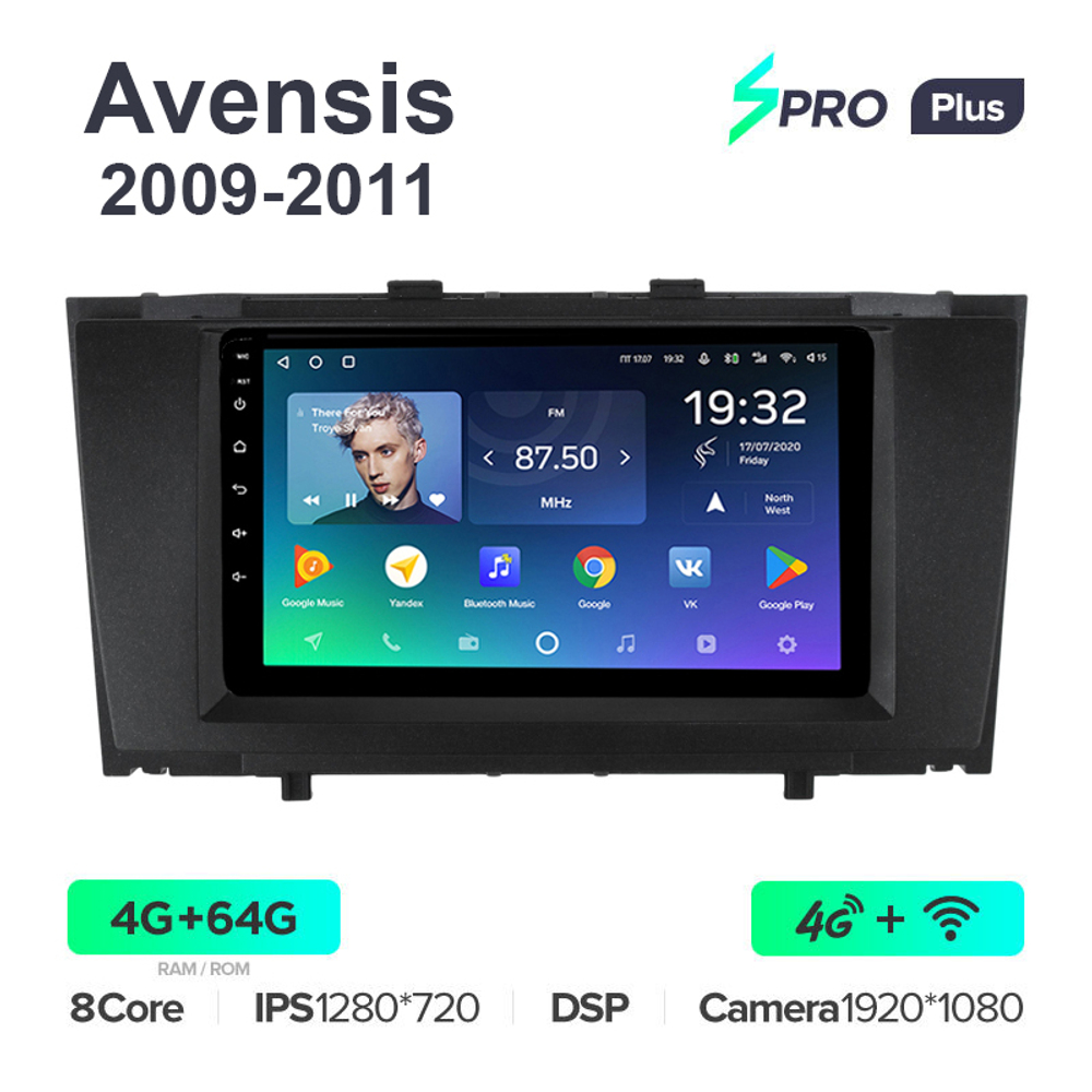 Teyes SPRO Plus 9"для Toyota Avensis 2009-2011