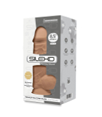 Карамельный фаллоимитатор Model 4 с мошонкой - 21,8 см. (Цвет: телесный)