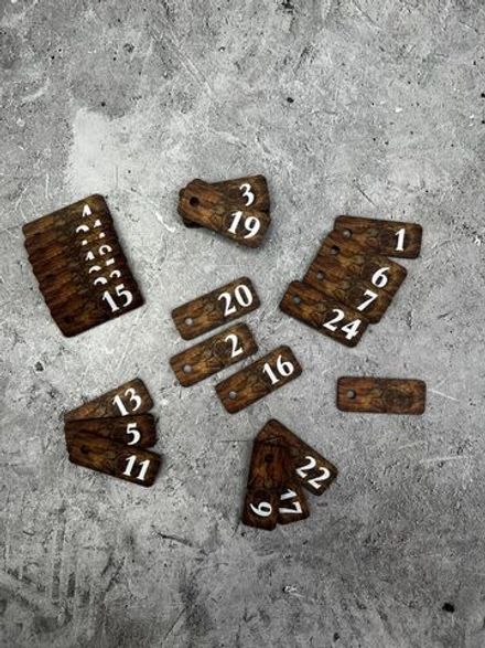 Бирки для ключей деревянные 2х5см