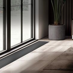 Конвектор внутрипольный Royal Thermo ATRIUM TURBO-110/400/2500-DG-U-BL