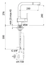 Смеситель AZETA AZ940302015 chrome, Webert
