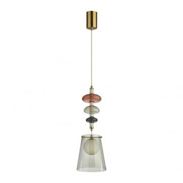 Подвесной светодиодный светильник 5411/18LA бронза/бордовый Amore Odeon Light Exclusive