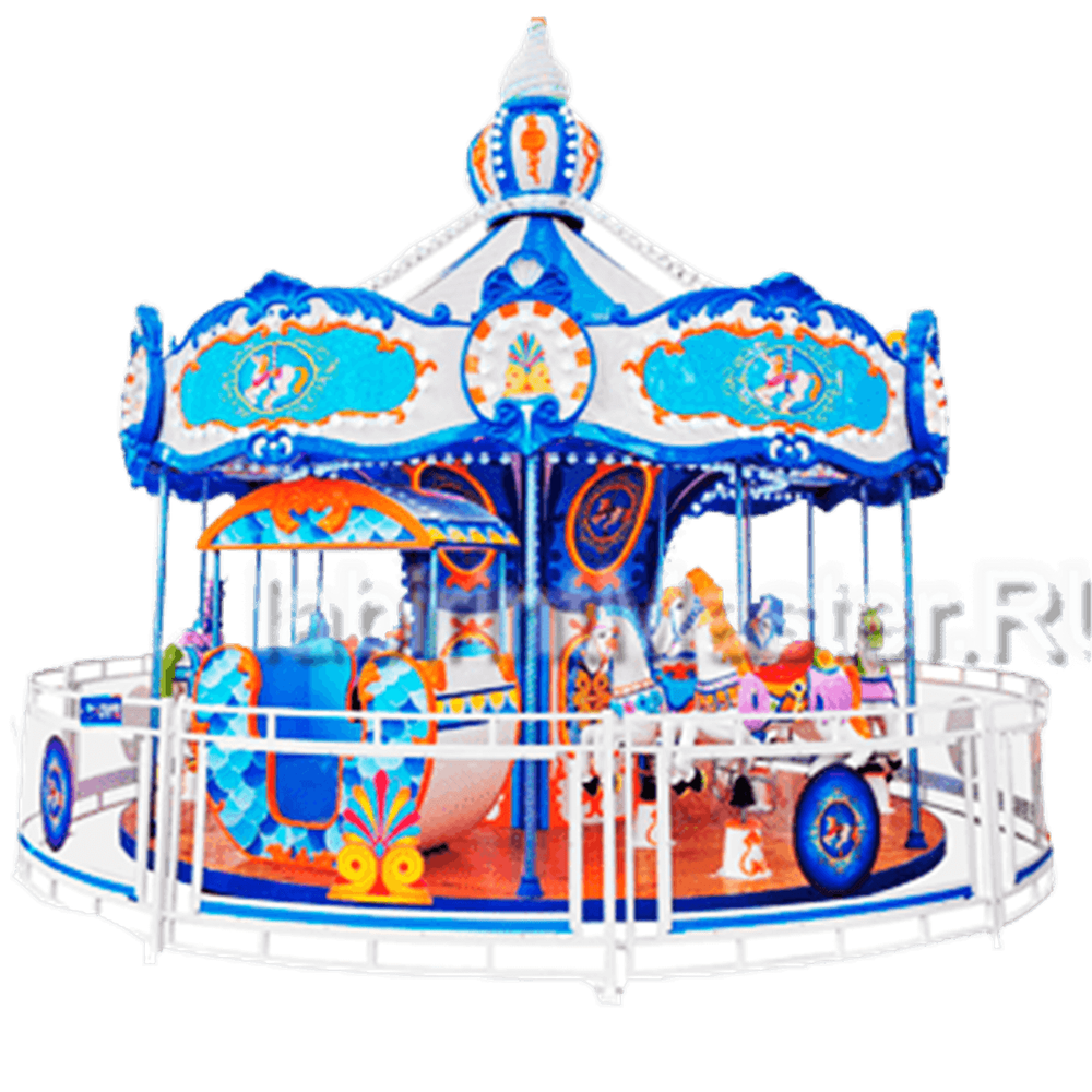 Электрическая Аттракцион карусель «Королевская упряжка», 6,5×6,5×4,3 м