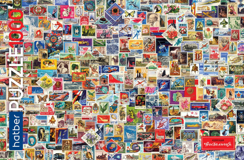 Пазлы 1000 "Ностальгия-Марки СССР"HATBER-PREMIUM 1000ПЗ2_30469