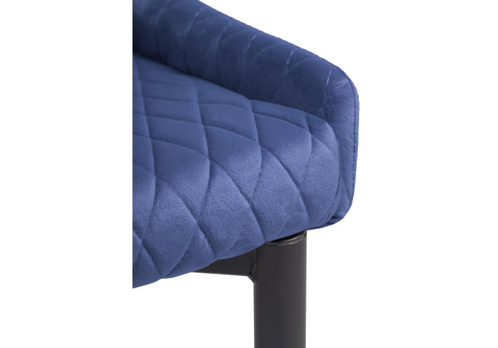 Стул на металлокаркасе Teo dark blue / black