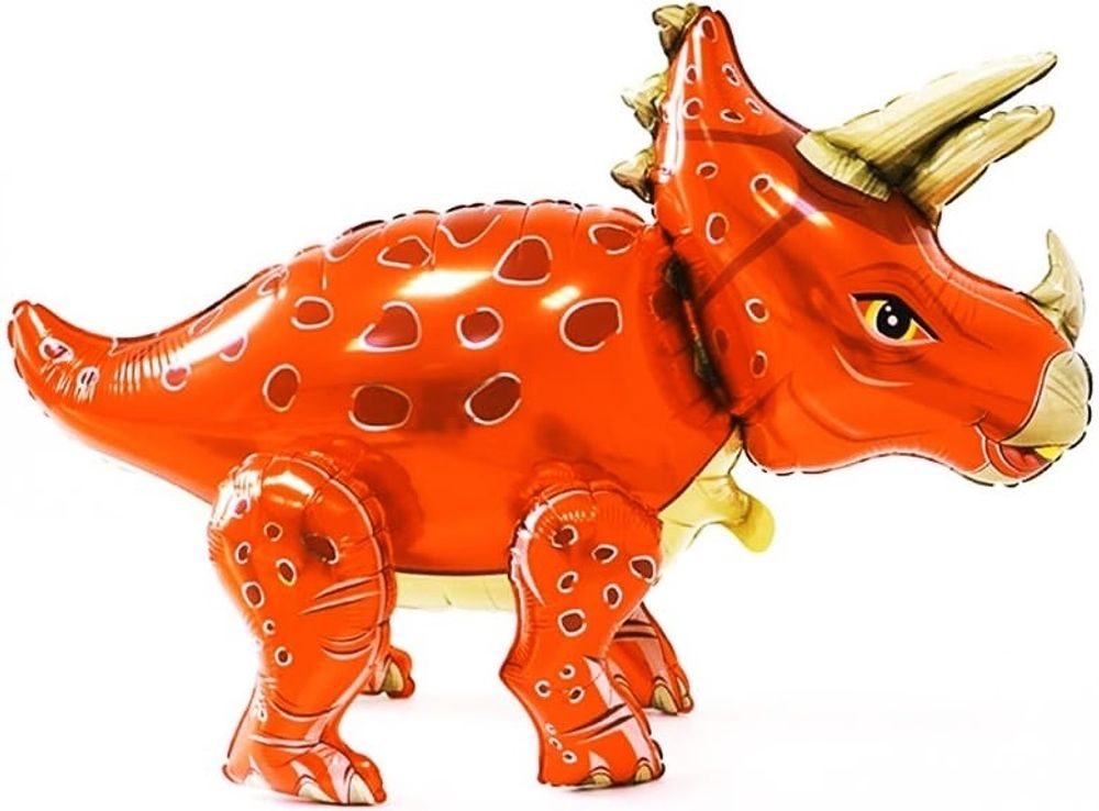 Шар 3D (36&#39;&#39;/91 см) Фигура, Динозавр Трицератопс, Оранжевый, 1 шт. в уп.