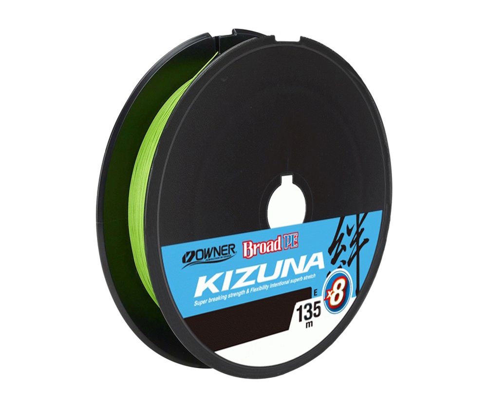 OWNER Шнур Kizuna X8 Broad PE chartreuse 135м 0,42мм 40кг