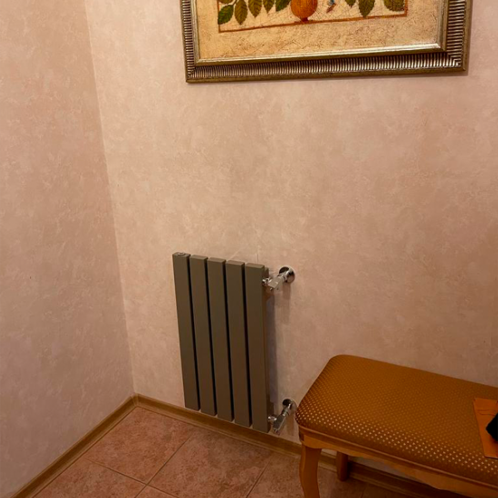 Радиатор WARMMET водяной настенный вертикальный Flat 60V (W) СЕРЫЙ RAL7040