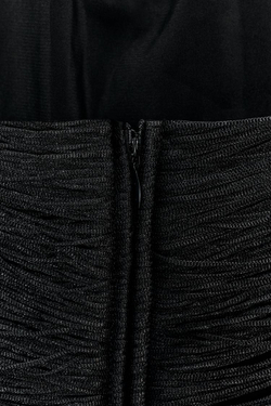 ZARA КОРОТКОЕ ПЛАТЬЕ ХАЛТЕР С БАХРОМОЙ, ЧЕРНЫЙ