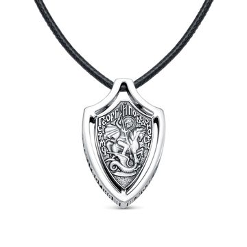 Подвес Георгий Победоносец с гайтаном