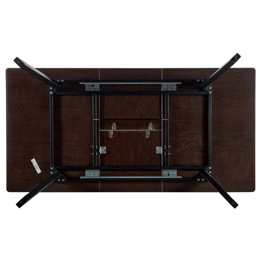 Стол Bradex Home Dublin раскладной 120-160х80х75 чёрный мрамор с чёрными ножками