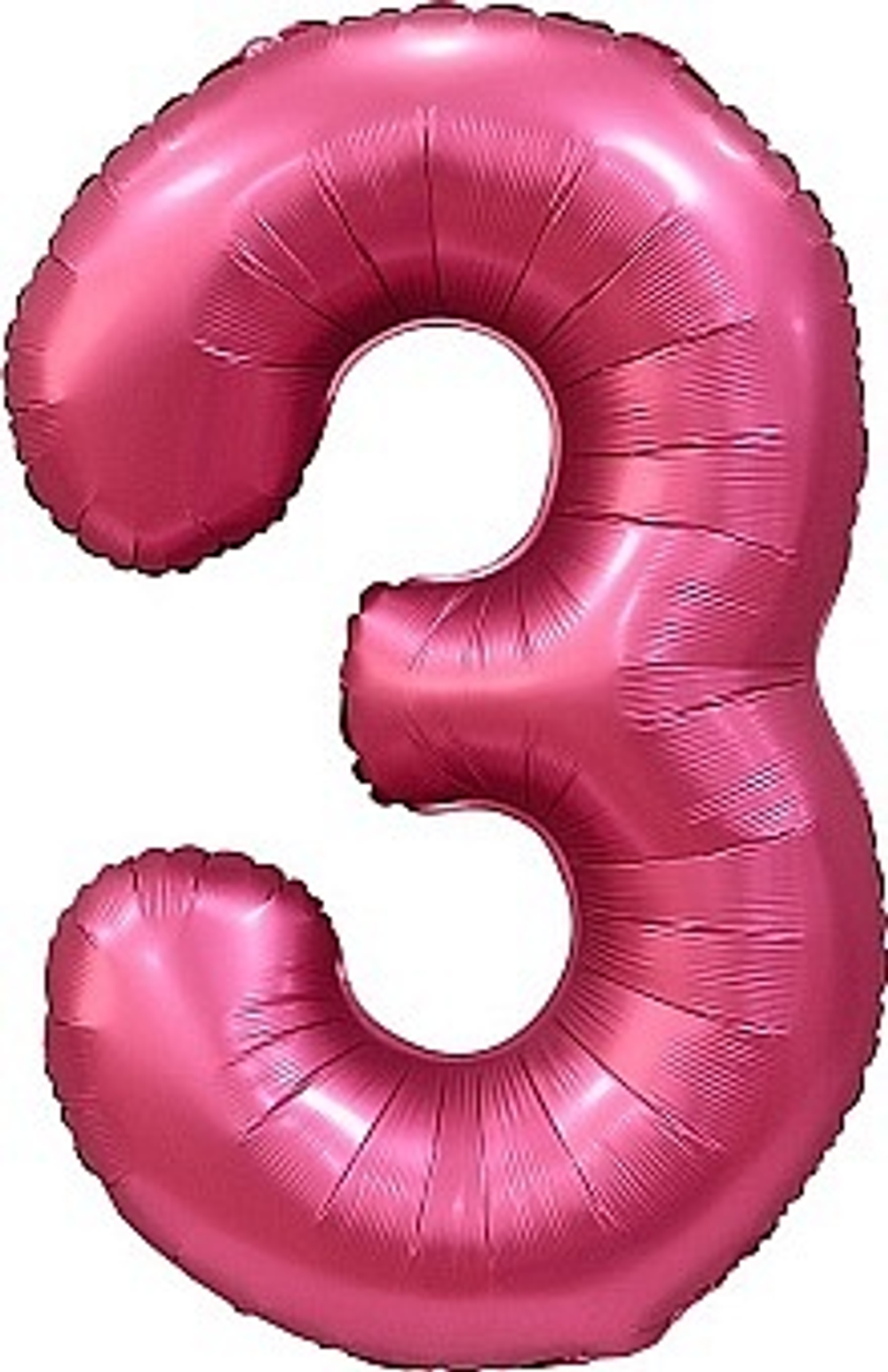 К Цифра 3 Бордовый Сатин 34''/86 см.