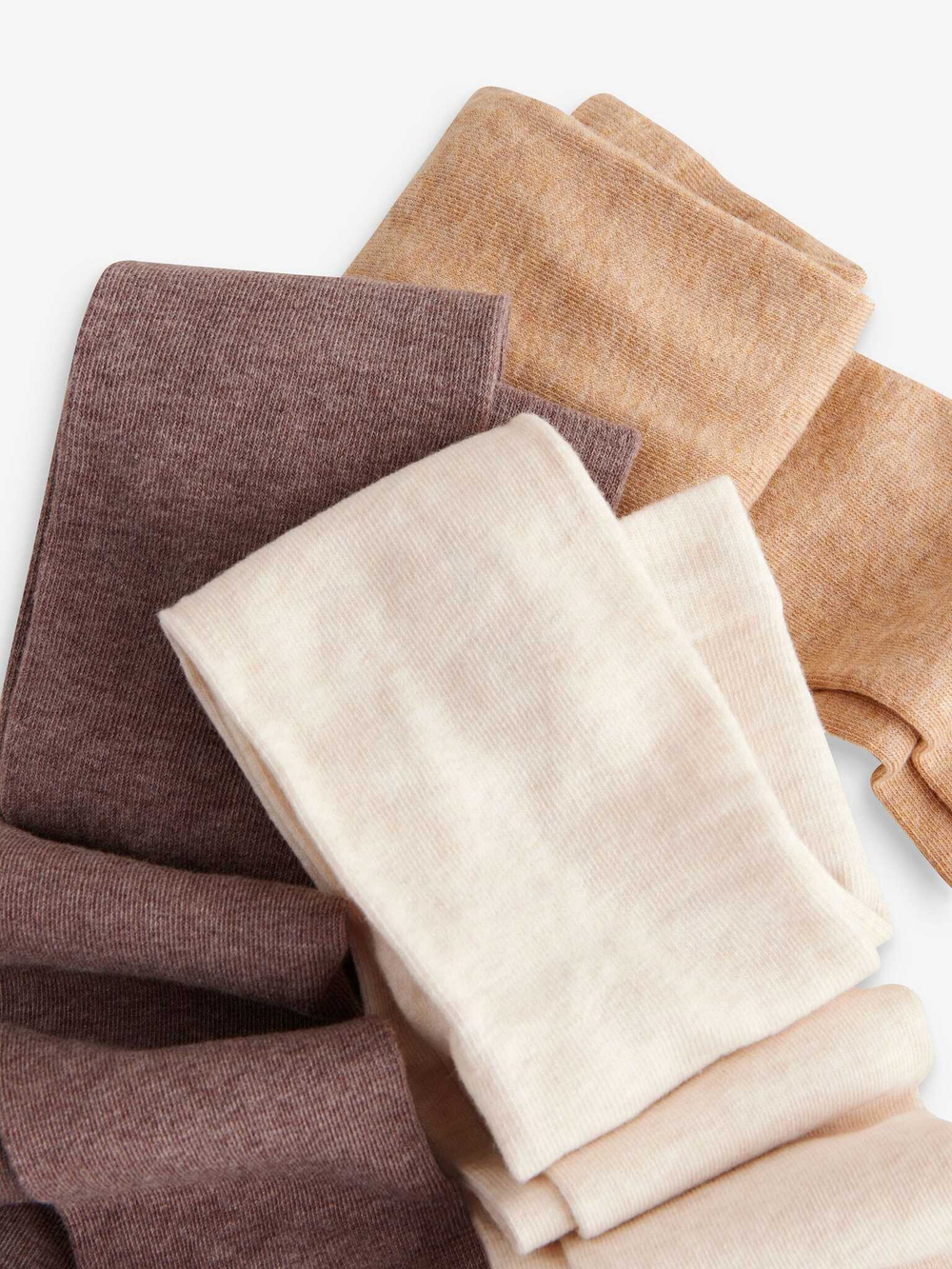 Колготки хлопковые для девочки Next 967-142, 3 шт., Коричневый, Молочный, Бежевый