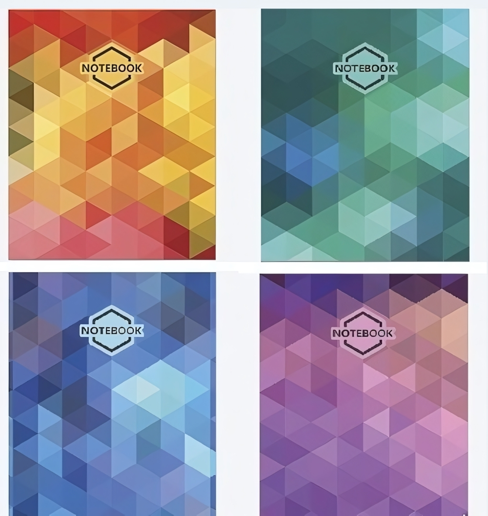 Тетрадь А5 48л. клетка "Яркий офис" картон, 4 дизайна (ПОЛИНОМ)