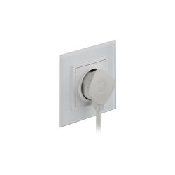 Вилка ЭРА V5 плоская c заземлением 16A прямой ввод белая