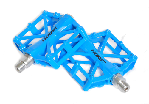 Педали алюминий H36 широкие на промах 92*95*15мм, 420 г синие HORST
