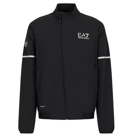 Мужская теннисная кофта EA7 Woven Bomber Jacket - черный