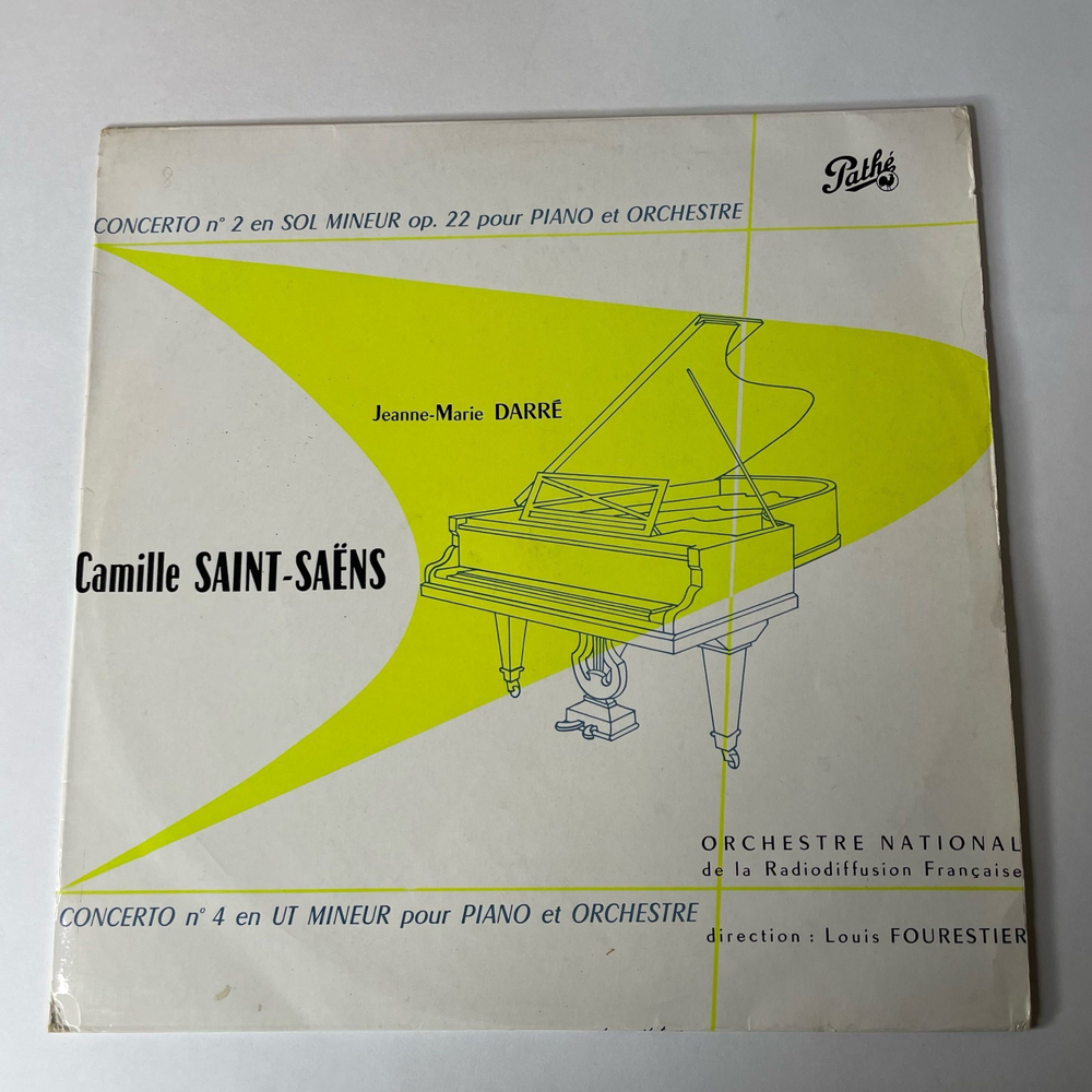 Винтажная виниловая пластинка LP Камиль Сен Санс Saint Saens, Concerto Pour Piano Et Orchestre N 2 En Sol Mineur, N 4 En Ut Mineur (Франция 1956) Pathe
