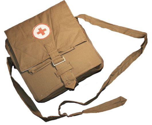 Сумка медицинская санитара СМС, СССР. Комплект медицинского имущества для оказания первой помощи