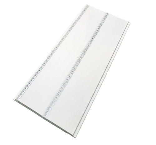 Потолочная панель ПВХ Трёхсекционная Кантри хром 3000х240 мм