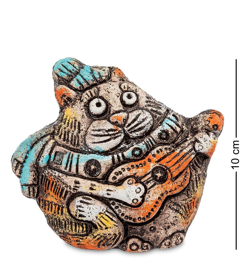 KK-323 Фигурка «Кот и Гитара» шамот