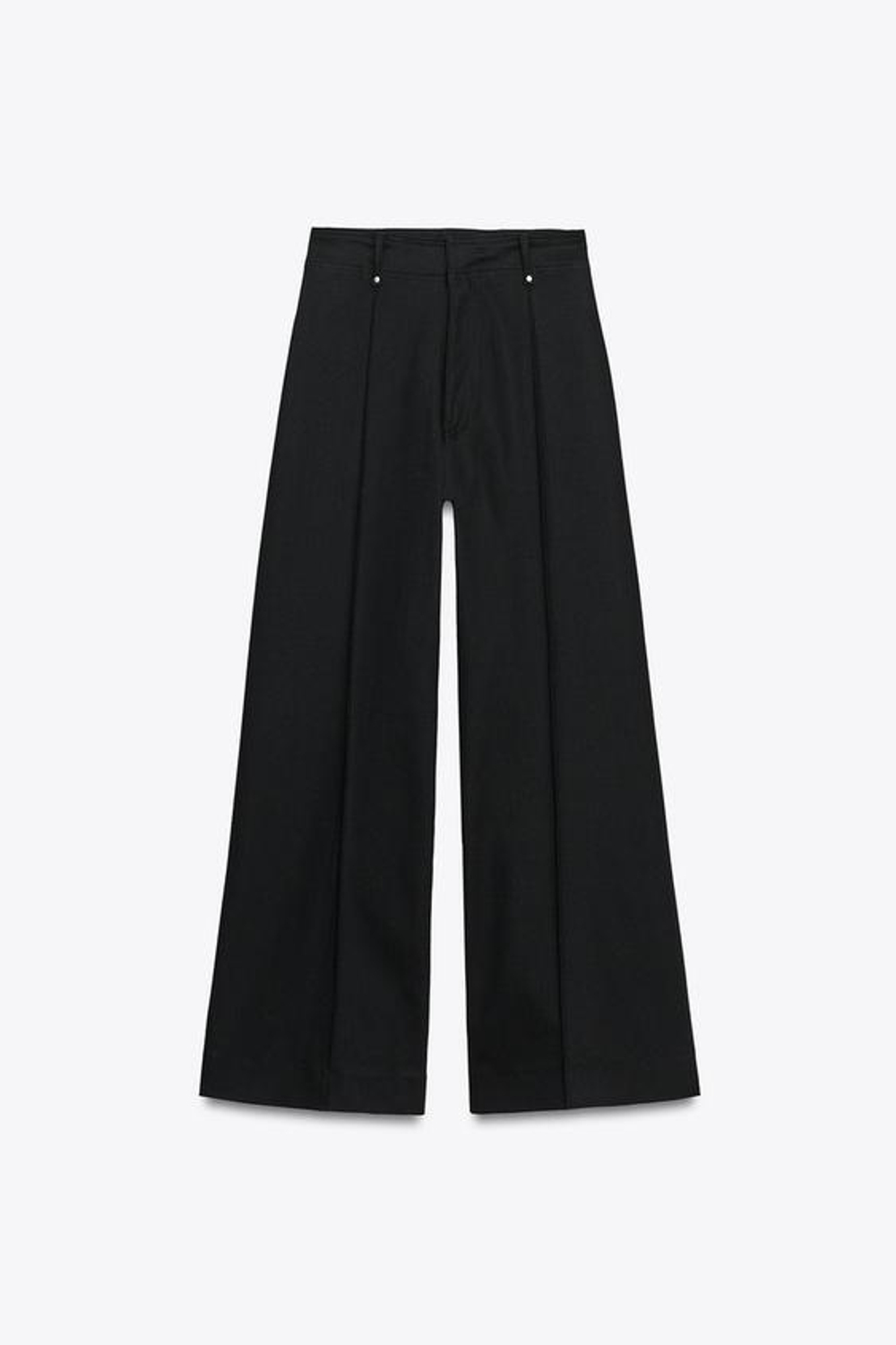 ZARA ДЖИНСЫ WIDE LEG С ВЫСОКОЙ ПОСАДКОЙ — ZW COLLECTION, ЧЕРНЫЙ