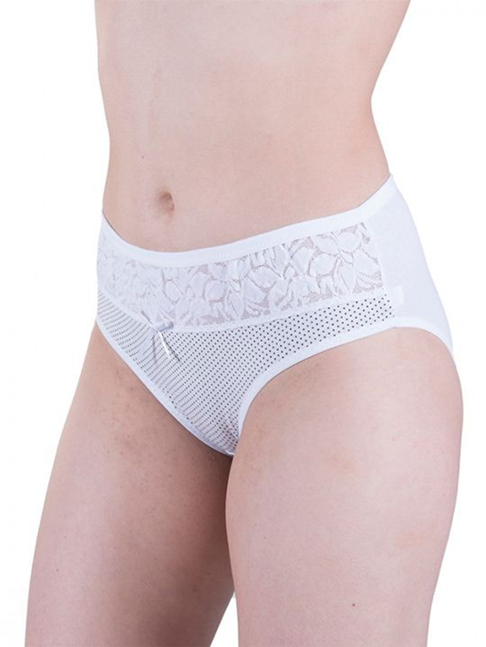 Классические женские слипы средней посадки в горошек (Размер: L) (Цвет: бордовый)