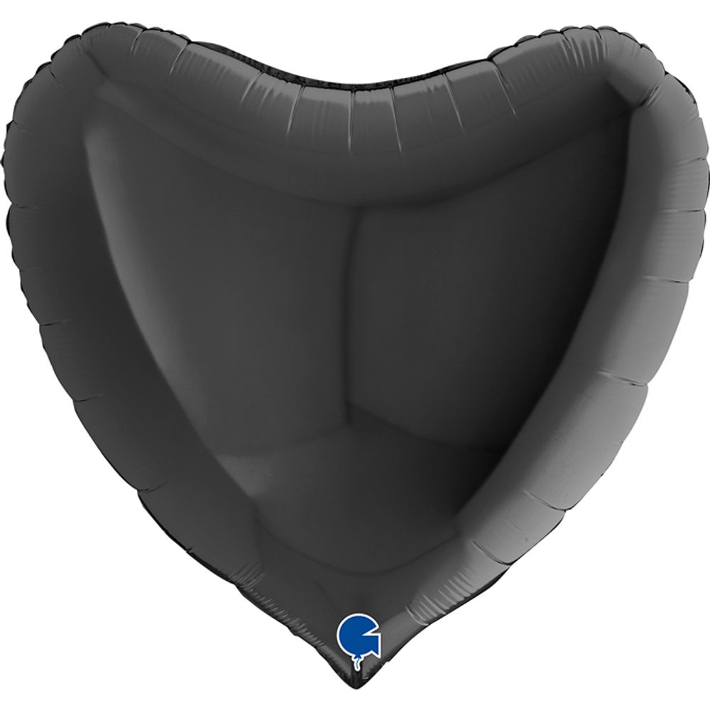 Gr (9&#39;&#39;/23 см) Мини-сердце, Черный, 1 шт.