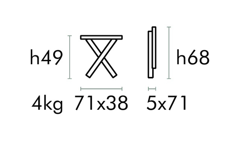 Столик металлический складной кофейный Magnani Small Table, серебристый