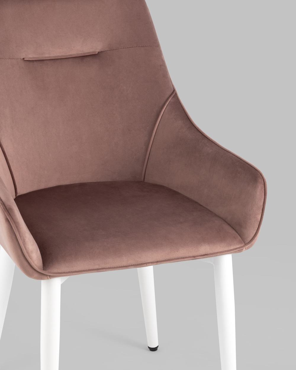 Стул Диана велюр пыльно-розовый ножки белые 4 шт